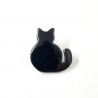 Boutons en Forme de Chat Noir Attache Dos 18mm Lot de 10