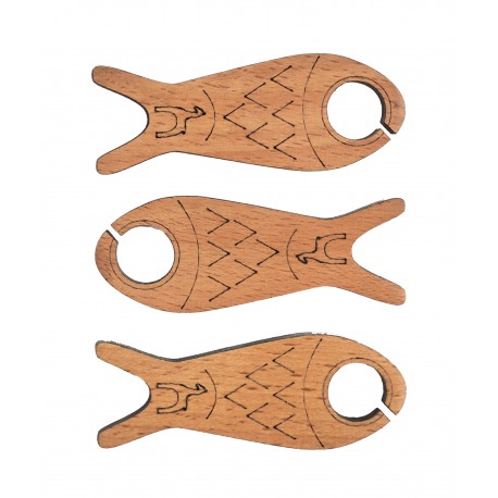 Bobinette Bobine pour Tricot en Bois - En forme de Poisson - Petit