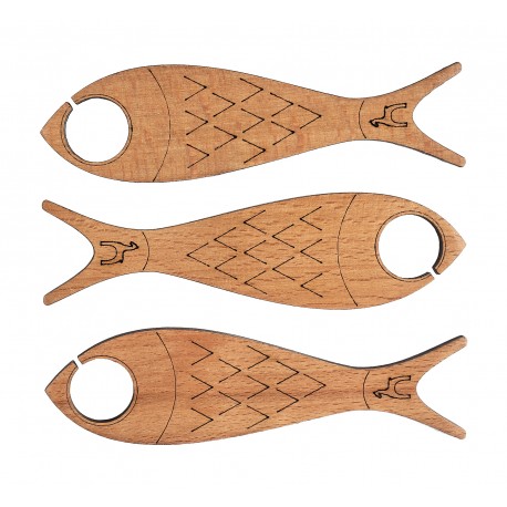 Bobinette Bobine pour Tricot en Bois - En forme de Poisson - Grande