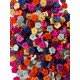 Lot de 150 boutons à coudre en forme de Coeur ou de Fleur - Couleurs mixtes